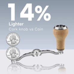 Gomexus 120mm Aluminium Handle With 27mm Cork Knob -Magasin De Pêche Sportive BS120HCA27TBKr 3