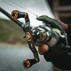 Gomexus 95mm Carbon Swept Handle With 20mm Aluminium Knob -Magasin De Pêche Sportive DCS95A20BKGDr 3