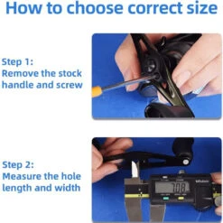 Gomexus 95mm Carbon Swept Handle With 20mm Aluminium Knob -Magasin De Pêche Sportive DCS95A20BKGDr 5